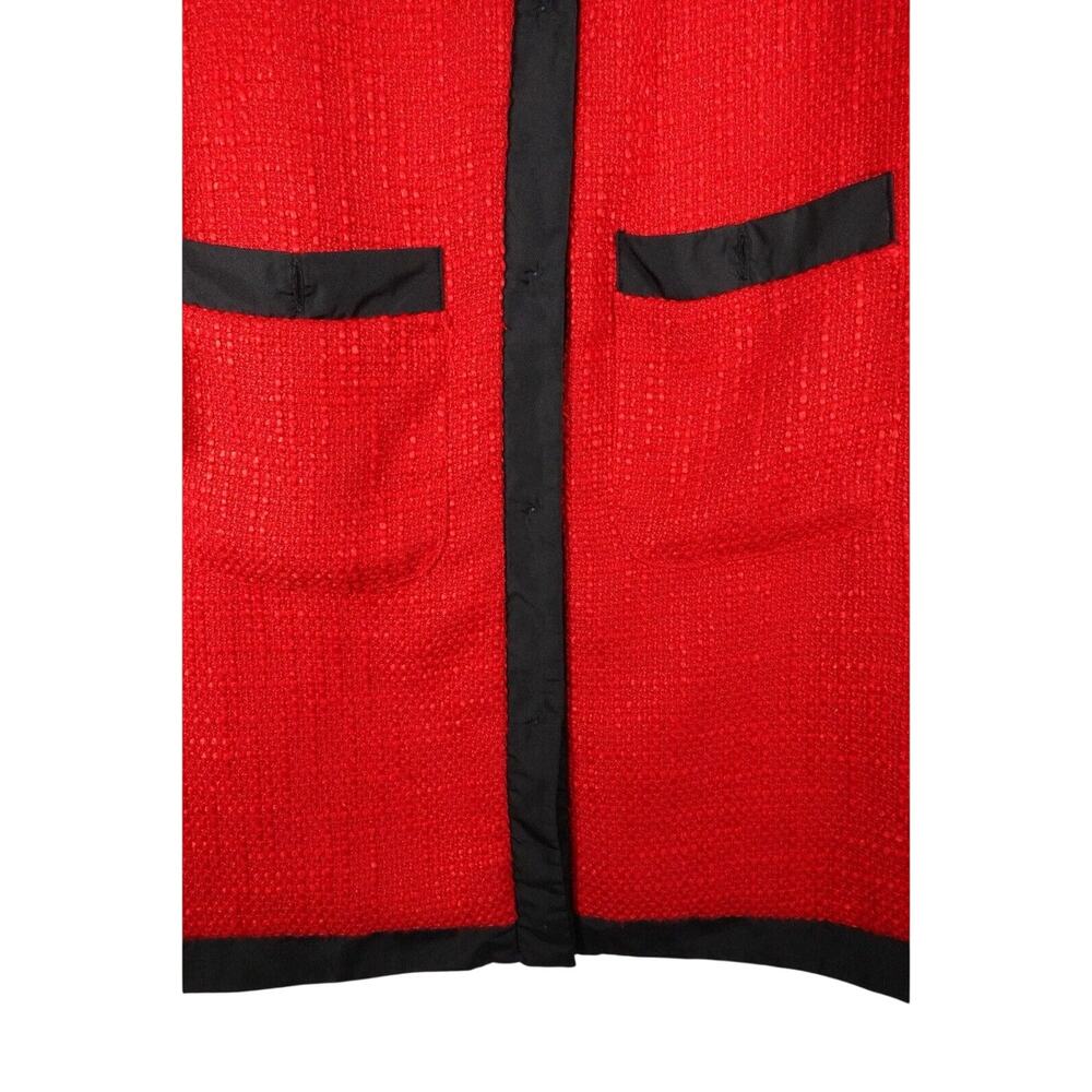 Read* Pomander Place Dress Women’s Small Red Coco Tweed Bow Tuckernuck 0773-14 - Picture 6 of 12